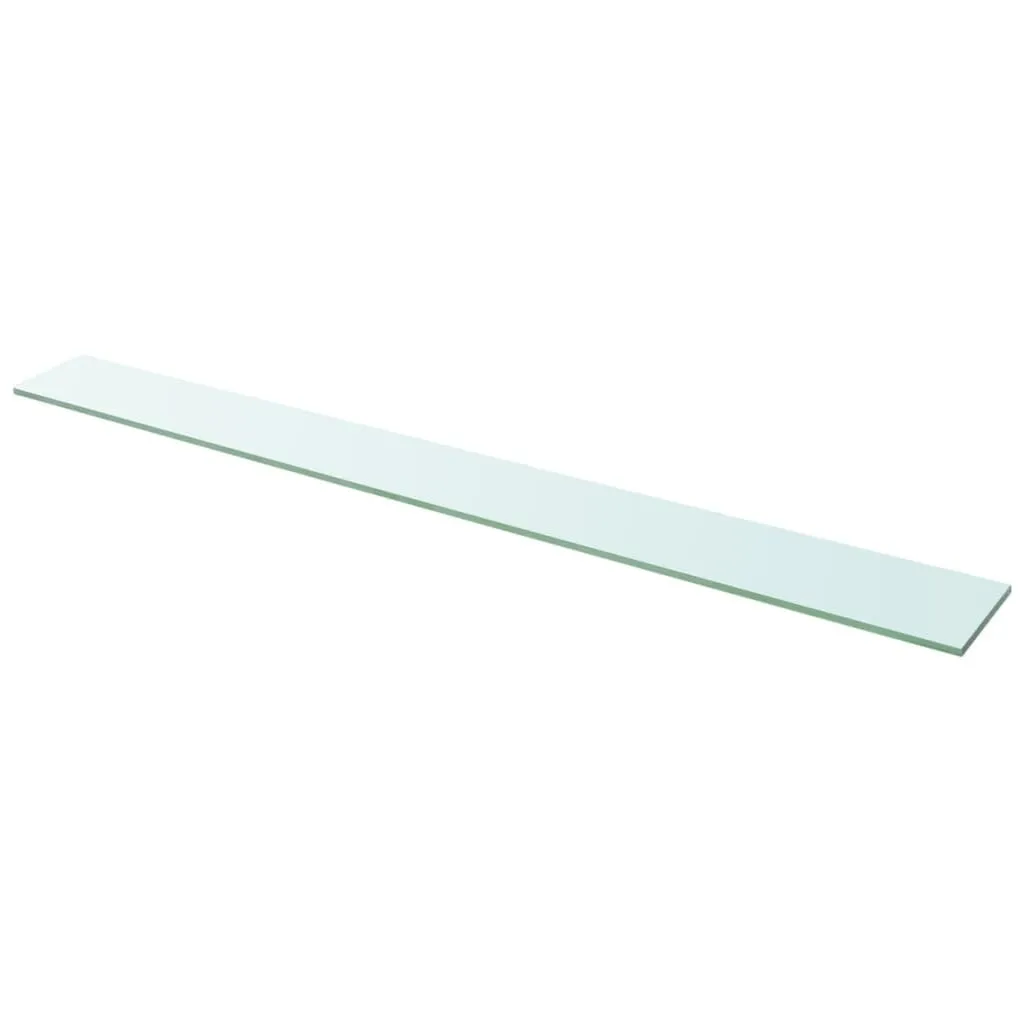 The Living Store Étagères 2 pcs verre trempé transparent 110 x 12 cm