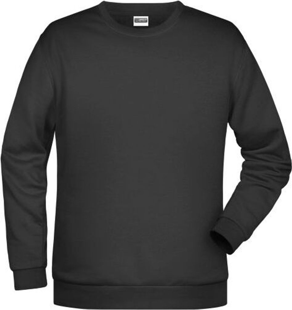 Klassisches Rundhals Sweatshirt für Herren black, Gr. XXL