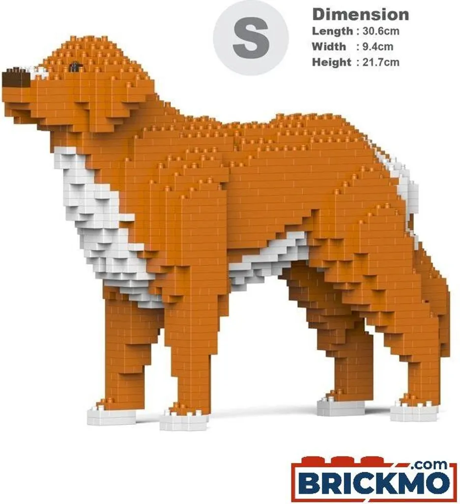 Statue Chien Retriever Solide sans Colle en Briques JEKCA 01-M01