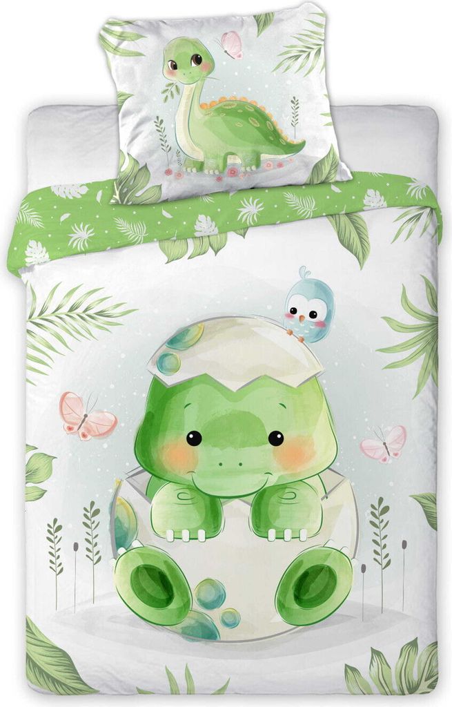 Detská posteľná bielizeň s dinosaurom 100x135 cm 100% Obrázok produktu 