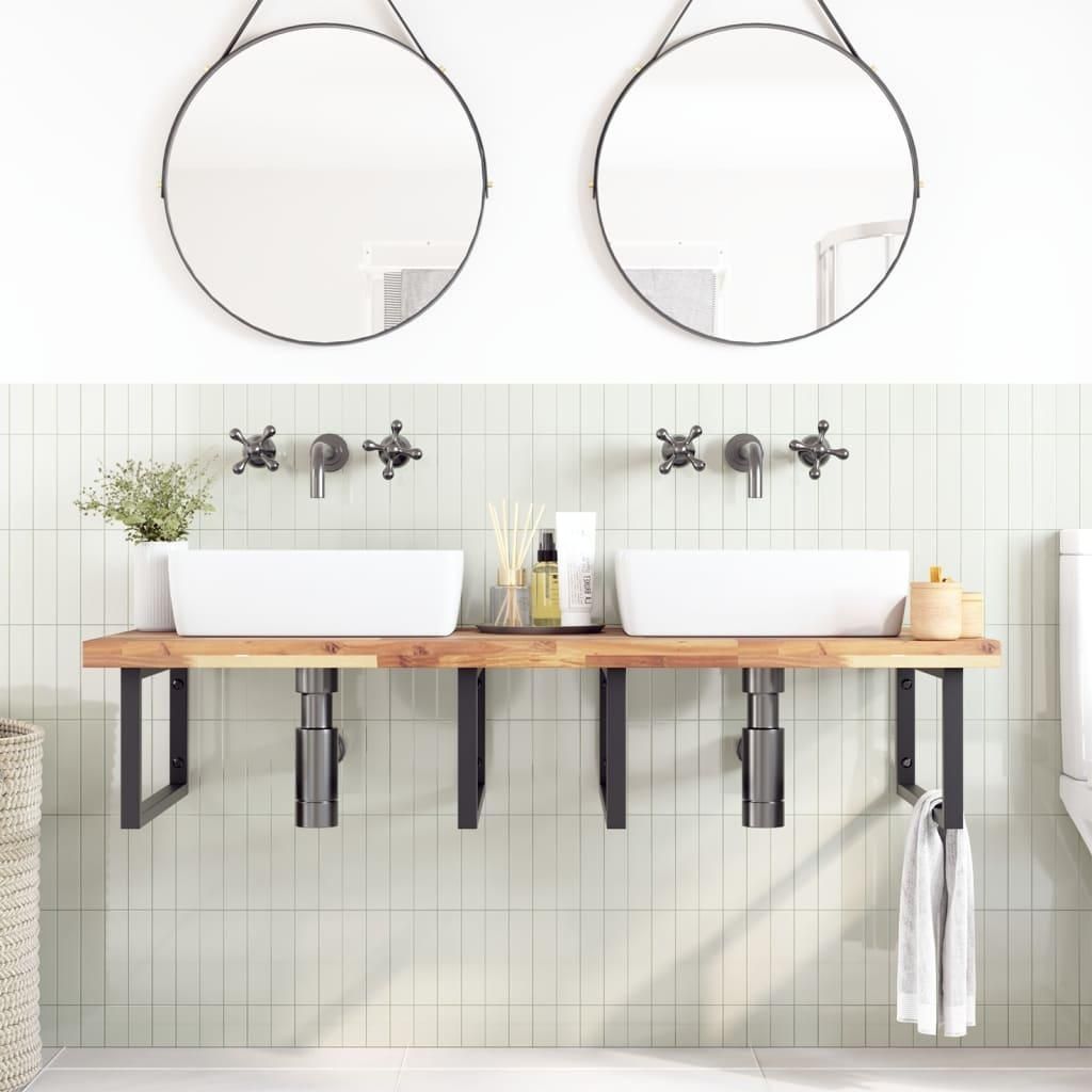 vidaXL Waschtischplatte Unbehandelt 140x60x4 cm Massivholz Akazie