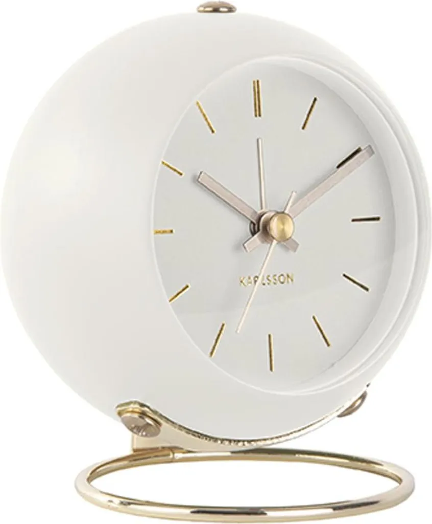 Réveil Karlsson 5833WH Idéal pour une Table de Chevet ou Bureau Lumineux