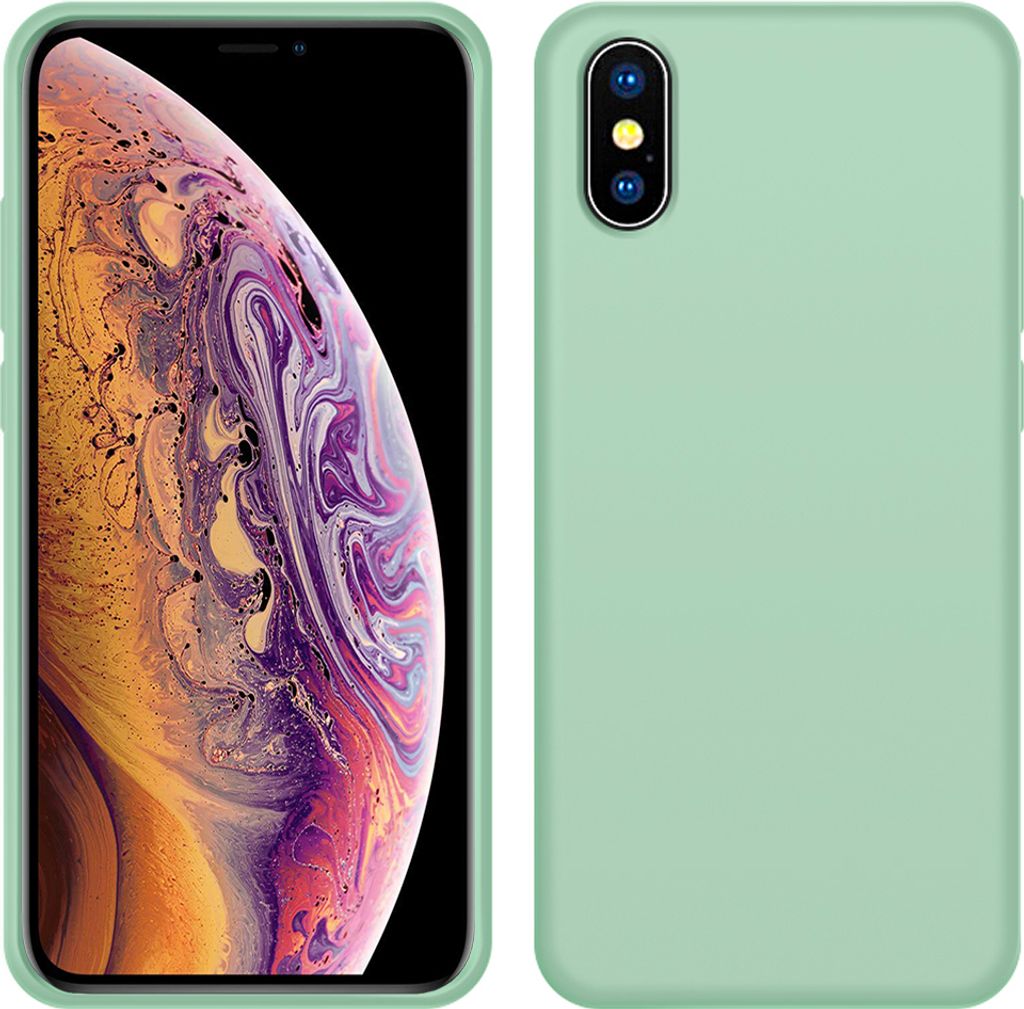 iPhone XS Max Hülle, LaimTop Slim Flüssig Silikon Soft Gel Gummi Stoßfest Kratzfest Schutzhülle für iPhone XS Max Grün