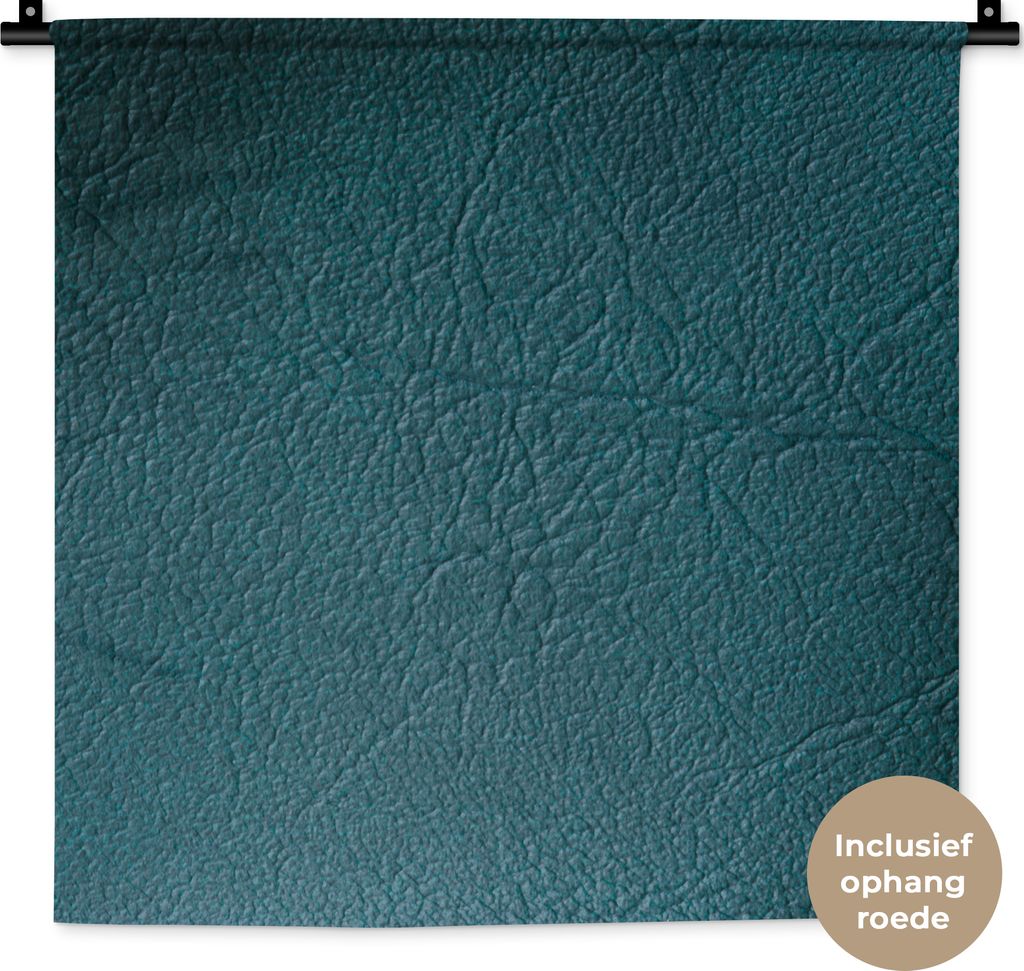 MuchoWow Wandteppich Wandbehang Leder - Lederoptik - Grün - Blau 60x60 cm Tapisserie Dekoration Wandtuch - Dekorationen - Wand Decke