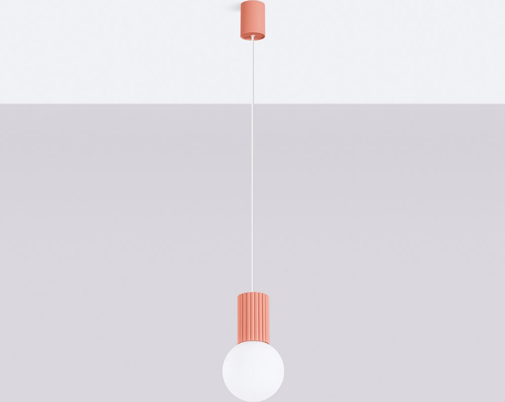 Pendelleuchte HALO 1 apricot 1xG9 8W Aluminium/Glas 120x12x12cm Sollux Lighting
