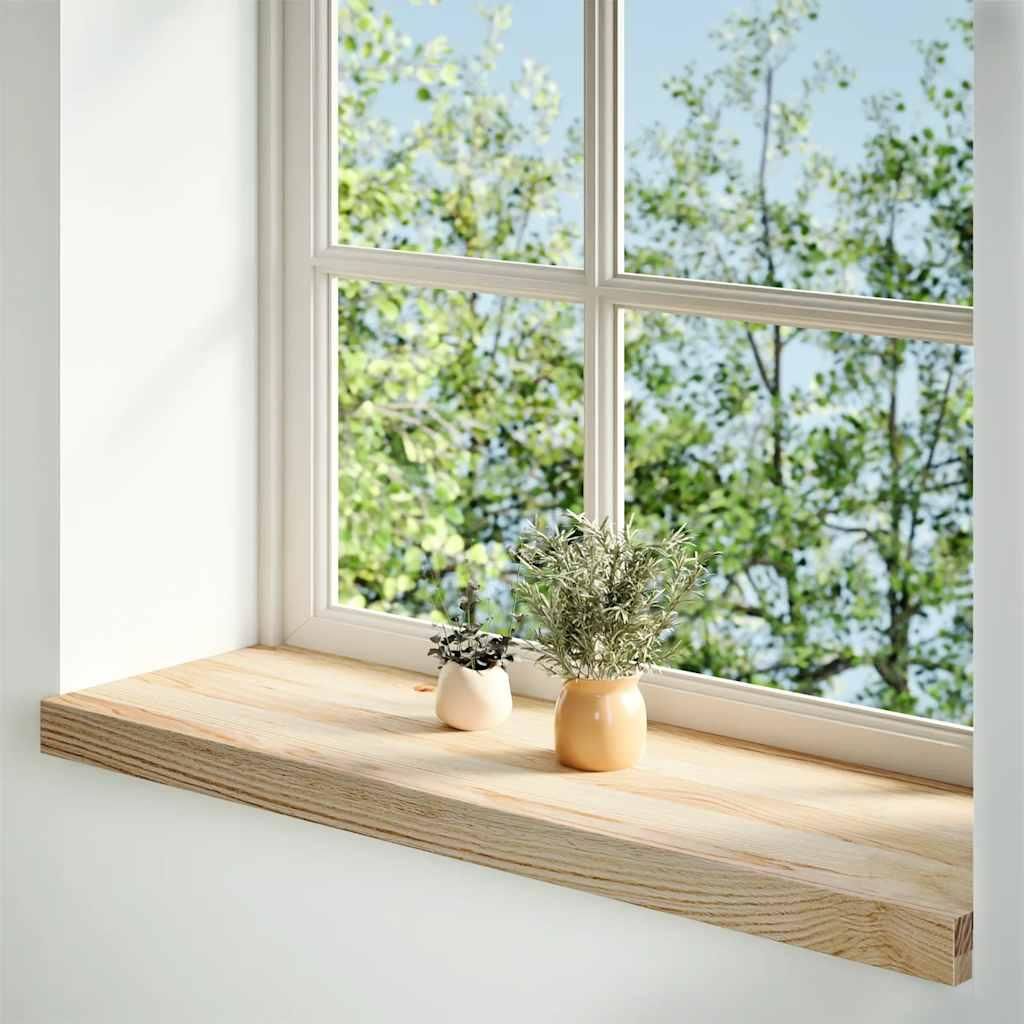vidaXL Fensterbänke 2 Stk. Unbehandelt 70x30x2 cm Massivholz Eiche