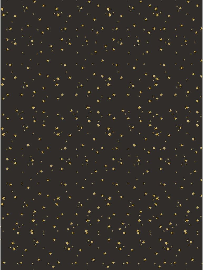 Décopatch FDA778C Papier No. 778 Packung mit 20 Blätter (395 x 298 mm, ideal für Ihre Papmachés) schwarz gold, Sterne