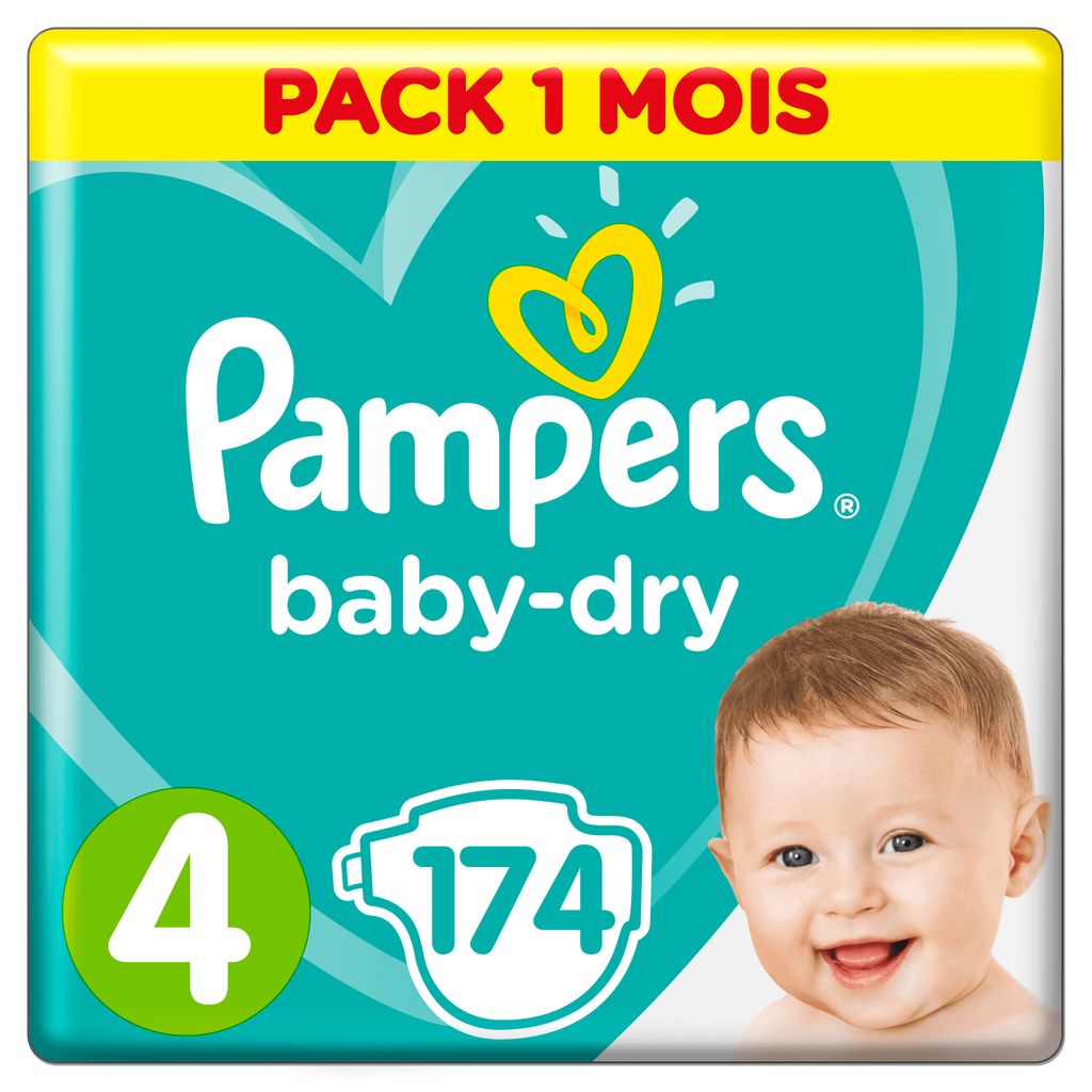 Gr 9-14kg 4 Monatsbox Pampers Baby-Dry Windeln 1 x 174 Größe: 4 