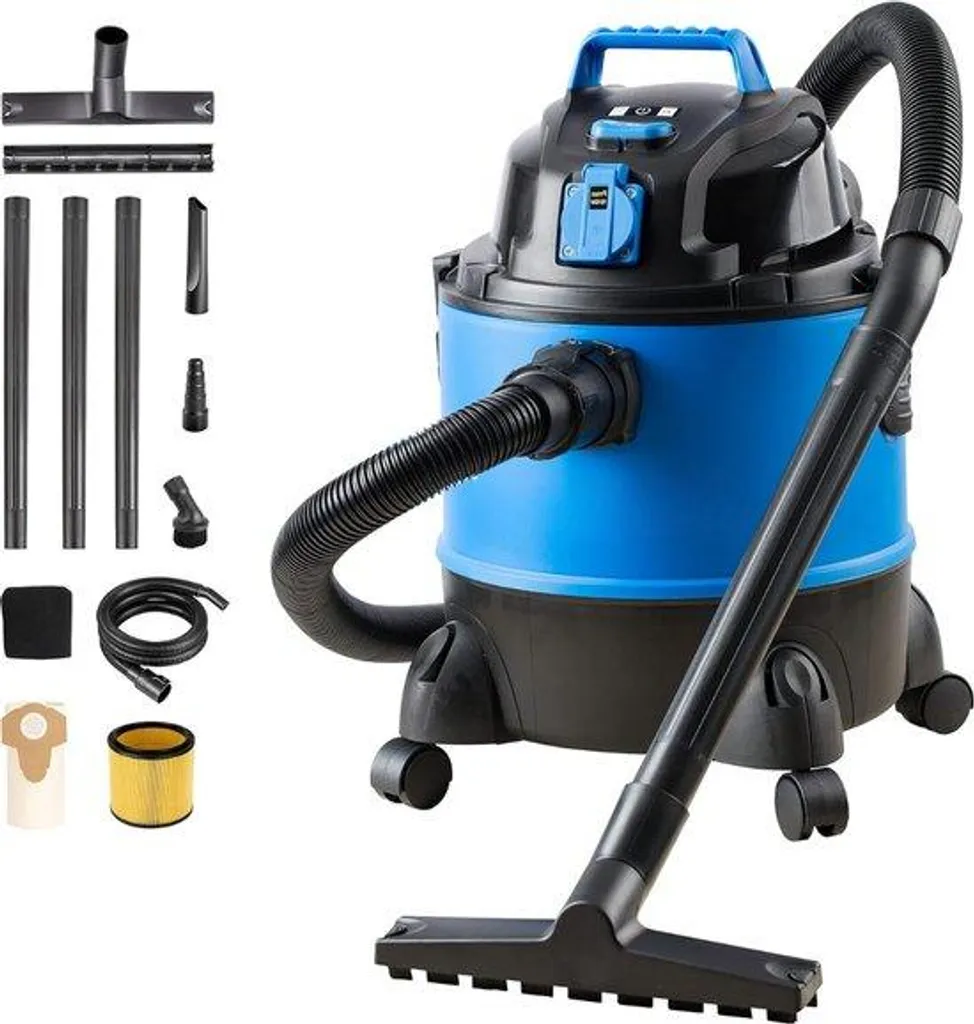 Aspirateur de chantier et maison pour eau et poussière avec cuve 20L