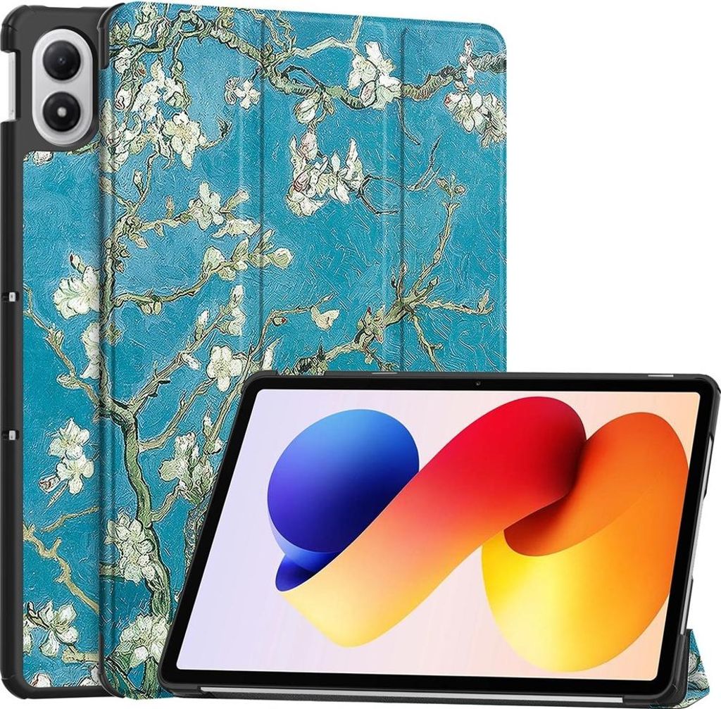 Xiaomi Redmi Pad 2 Pro Hülle - Coverup Tri-Fold Ständer Klapphülle mit Schlaf/Wach-Funktion - Blüte