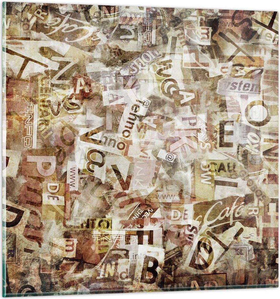 Bilder auf glas - Graffiti modern - 40x40cm - Glasbilder - Wandbilder - Kunstdruck - zum Aufhängen bereit - Wanddekoration aus Glas - Glas Bilder ...