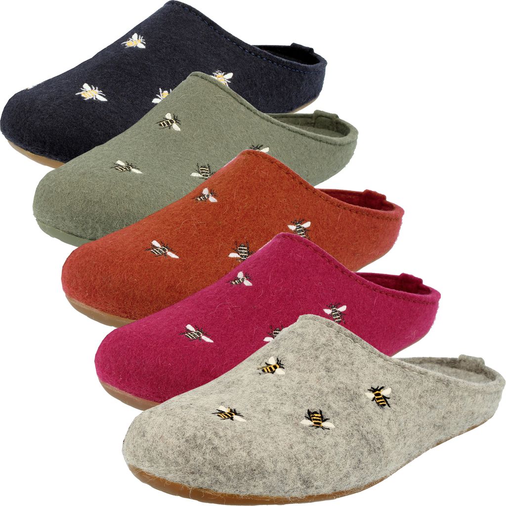 Haflinger Damen Hausschuh Pantoffel Everest Api 484016, Größe:42 EU, Farbe:Grau