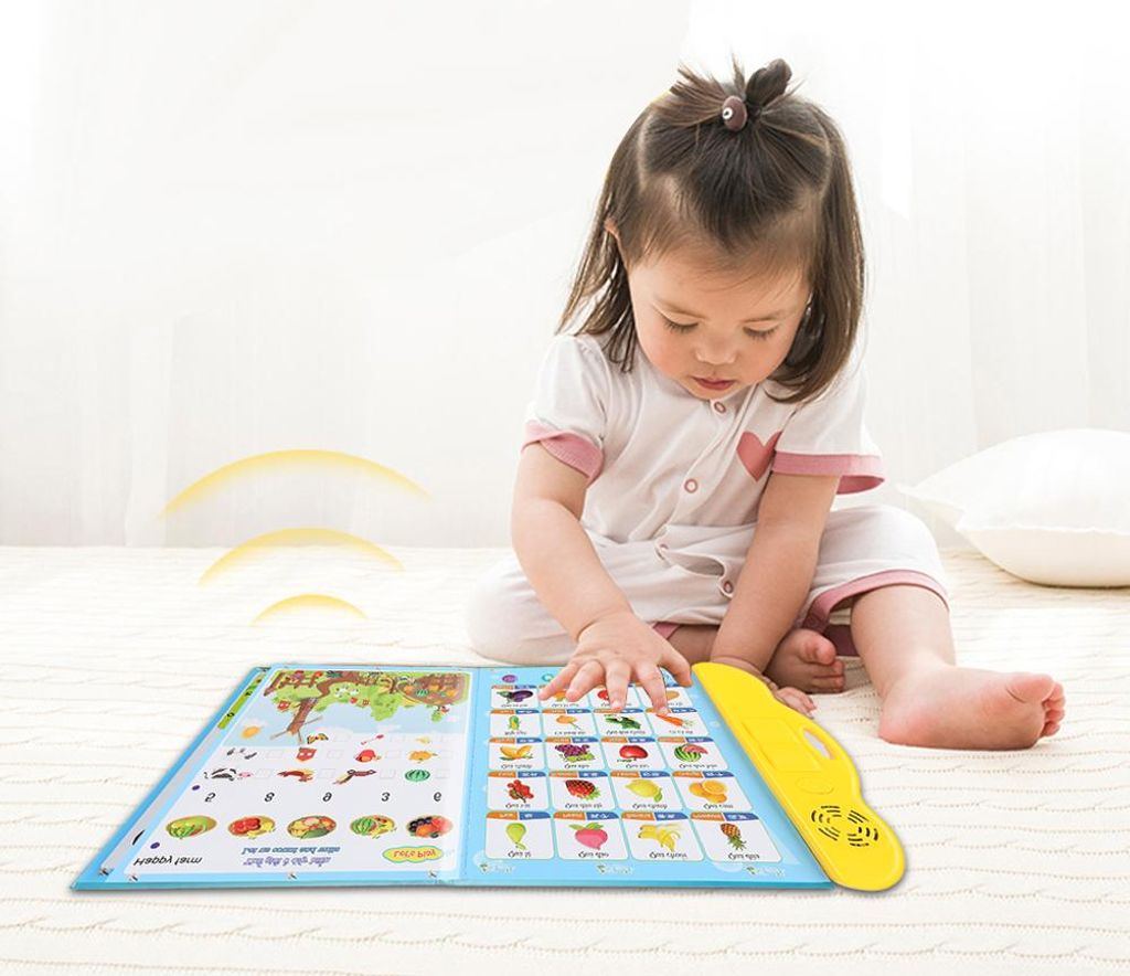 Lustiges Sprachlesespielzeug, intelligenter früher pädagogischer Buchstift für Kinder, Gelb