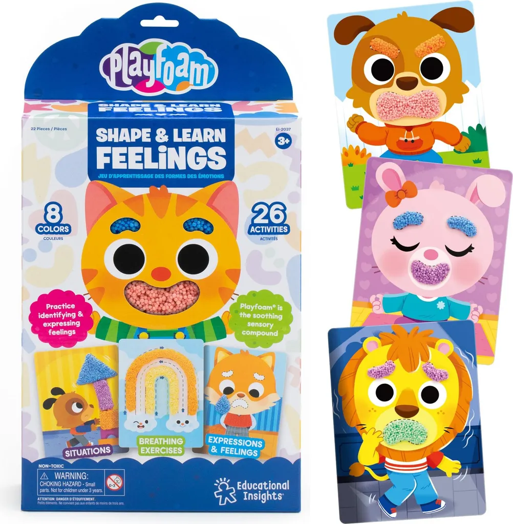Playfoam Shape & Learn : Kit Créatif Émotions Sans Dégâts 8 Couleurs
