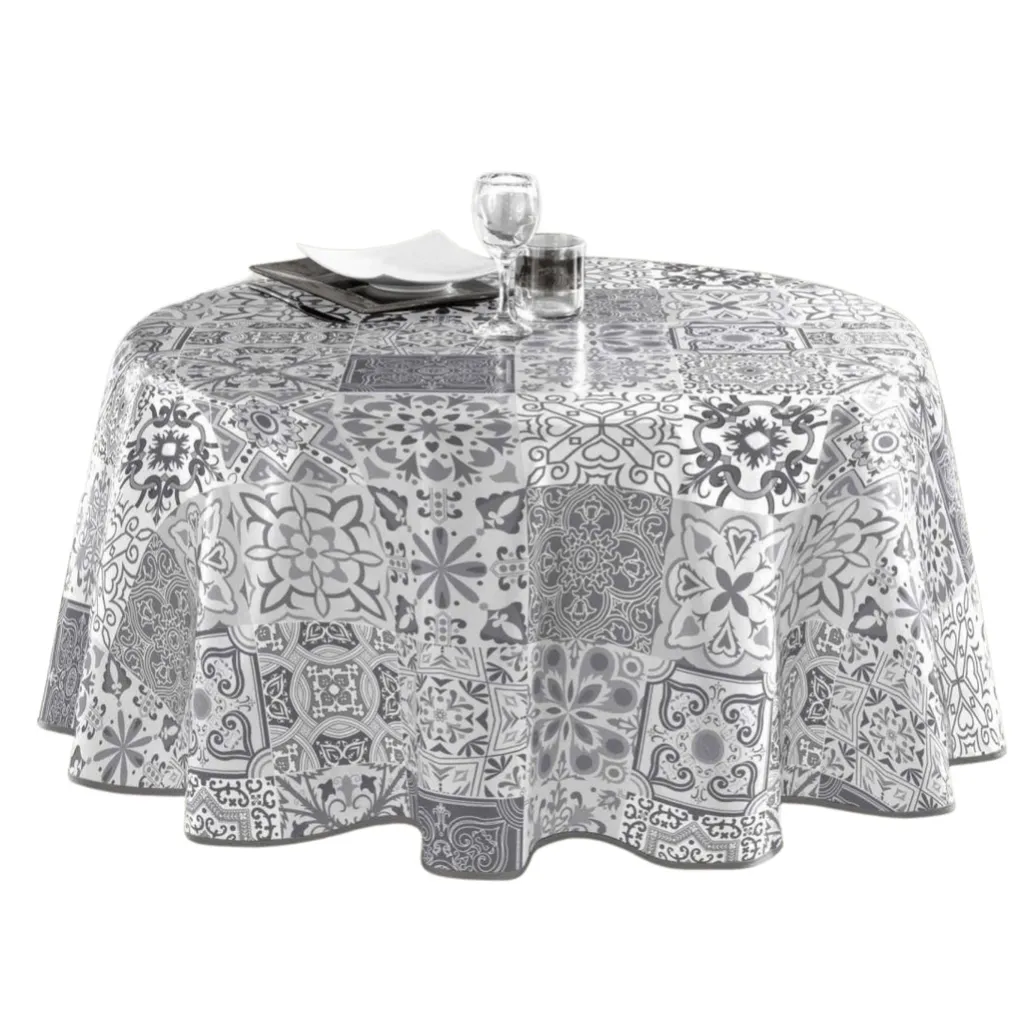 Nappe ronde PERSANE 160cm : la solution anti-tache facile à nettoyer
