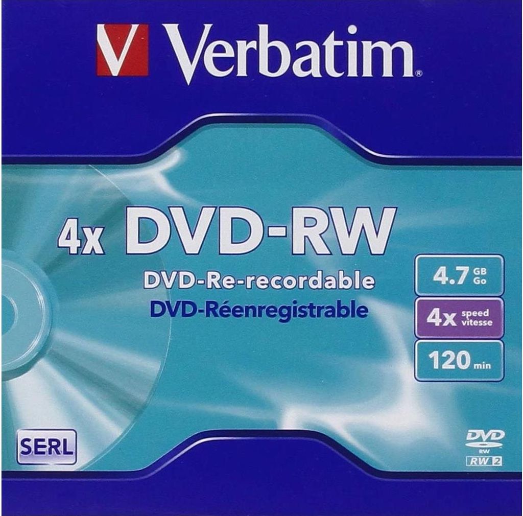 Verbatim DVD-RW Matt Silver 4x 4,7 Go 1 pièce(s) Image du produit 