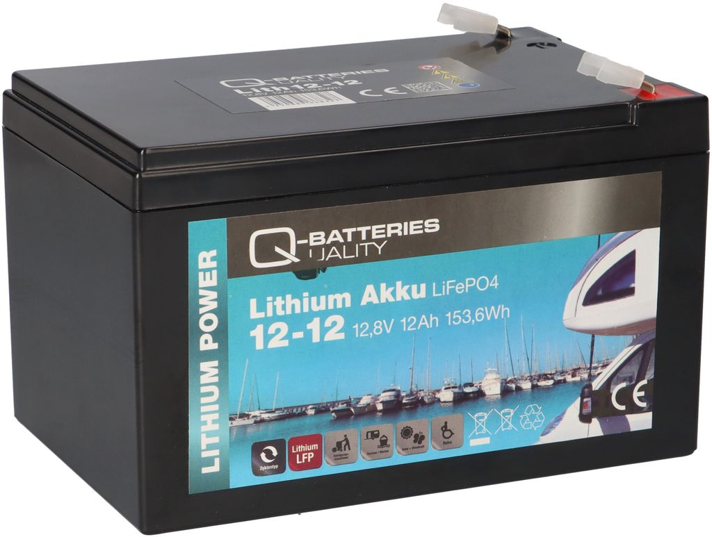 Q-Batterie Batteria al litio 12-12 12,8V 12Ah 153,6Wh Immagine del prodotto 