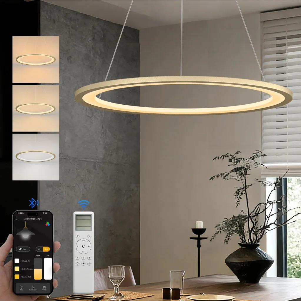 Doporro Lampadario Sospensione Luvina01 LED 20W Bianco Sabbia 40cm