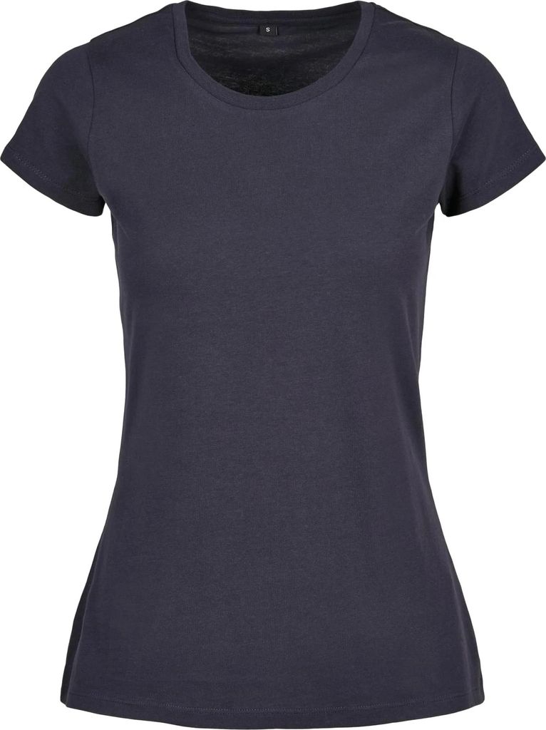 Build Your Brand Basic BB012 | LadiesŽ Basic Tee Kurze, eingesetzte Ärmel - Farbe: Navy - Größe: XS