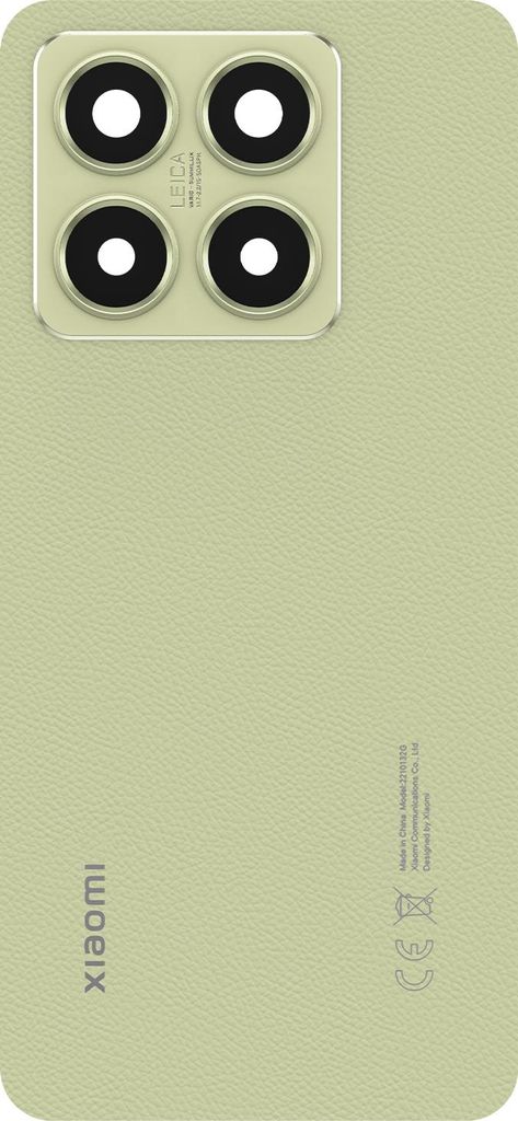 Clappio, Ersatz-Akkudeckel Xiaomi 14T mit vorinstalliertem Kleber, Grün