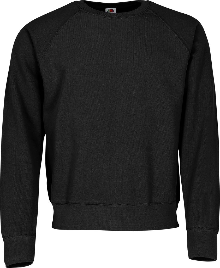 Classic Raglan Sweat ,Farbe: schwarz + GRATIS MyShirt Stoffbeutel ,Größe: 2XL