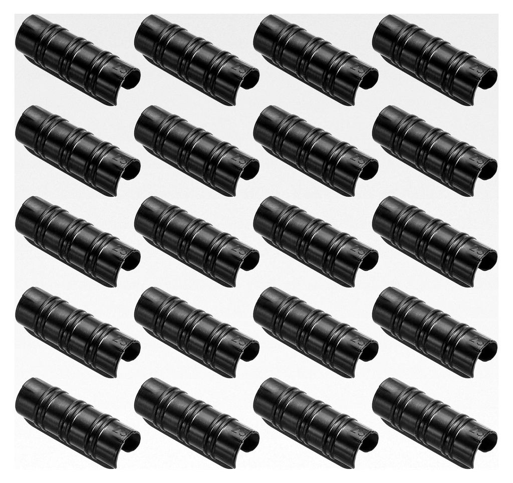 Klemmen für Treibhaus 20er Pack Kunststoff Gartenhaus Rohrklammern für 1" 25mm Leitung Treibhausfolie Rahmen Sonnenschutznetz Schwarz