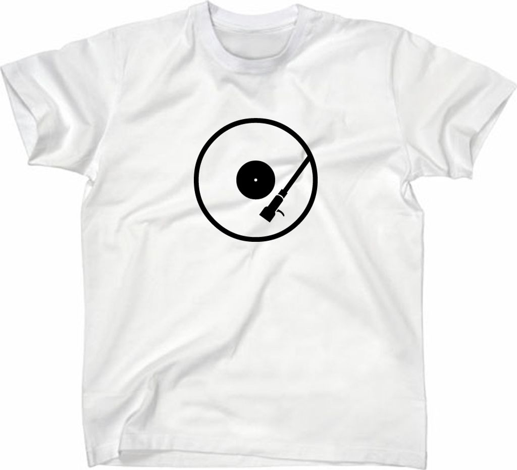Styletex23 T-Shirt Plattenspieler DJ Kult, weiss, XL