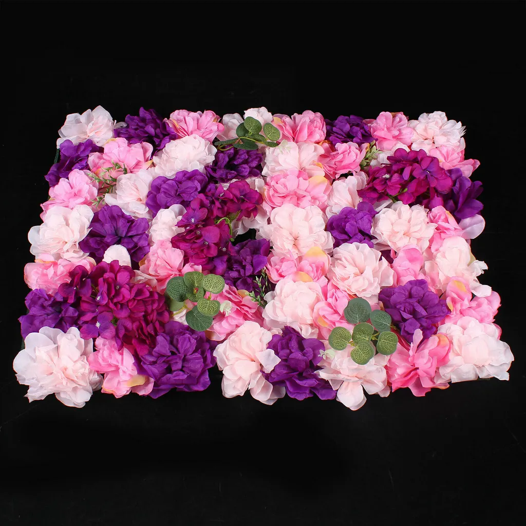 Mur de fleurs artificielles 6 pièces 60x40cm pour décoration mariage