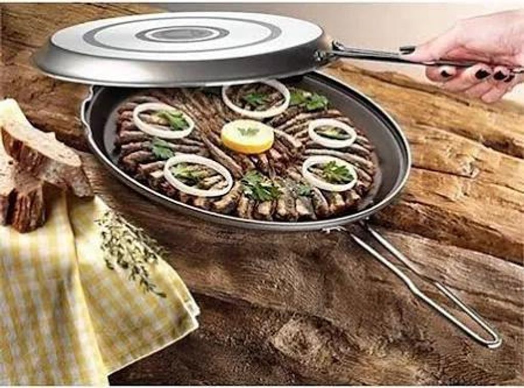 Poêle à poisson antiadhésive résistante au feu pour cuisson Image du produit 