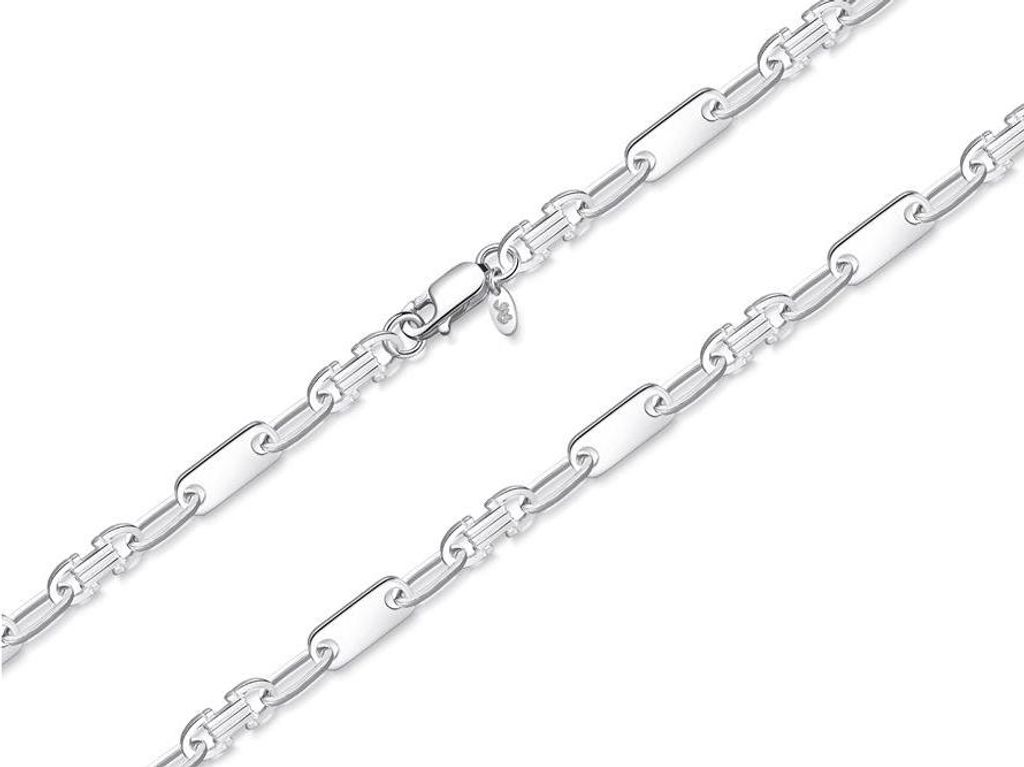 SILBERKETTEN STORE Plattenkette (Steigbügelkette) 6mm - 925 Produktbild 