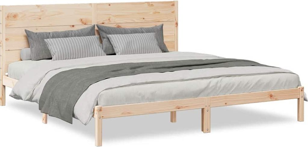 Massivholzbett Extra Lang ohne Matratze 200x210 cm
