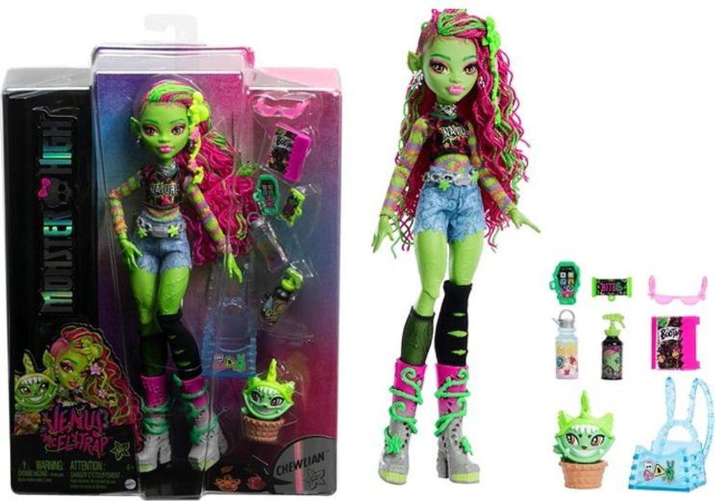 Monster High Venus McFlytrap-Modepuppe mit Haustier Produktbild 