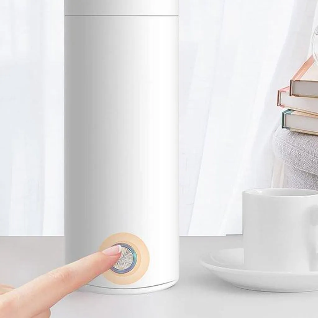 Thermos 3 en 1 bouilloire de voyage en inox blanc avec chauffe rapide