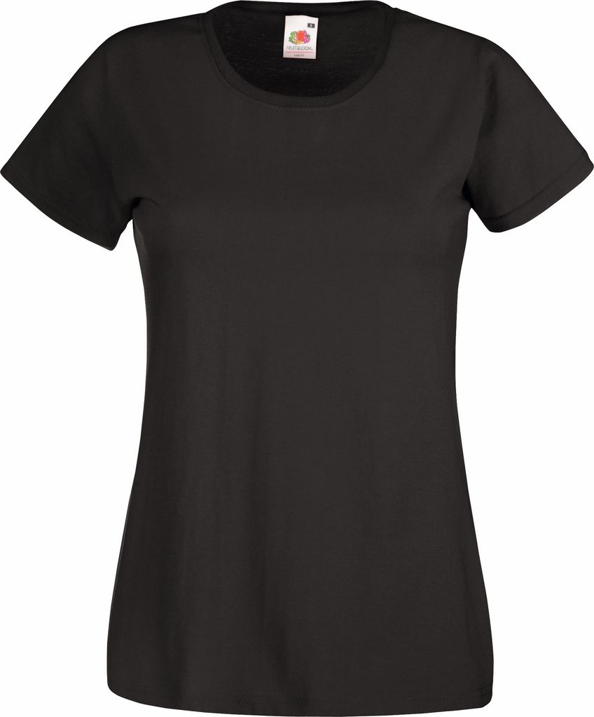 Fruit Of The Loom Lady-Fit Damen T-Shirt BC1354 (XS) (Graphit)