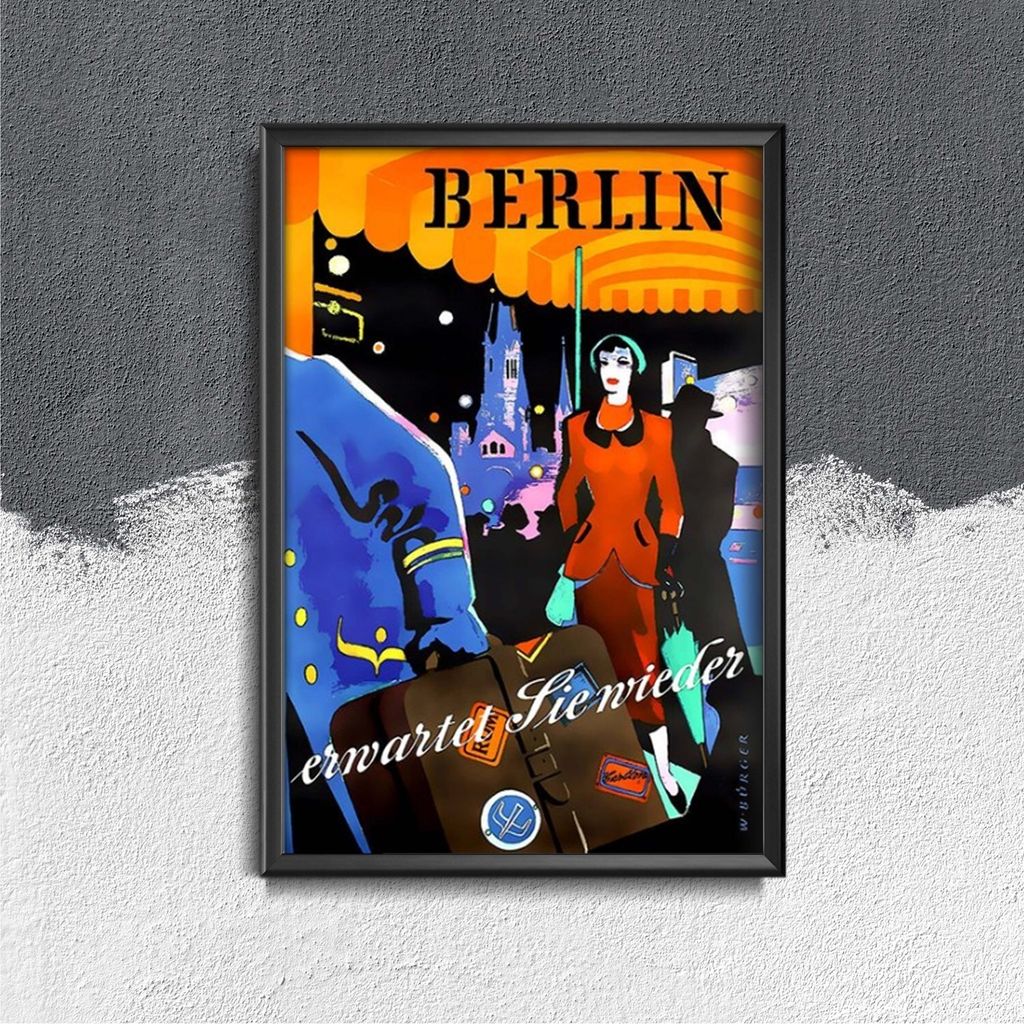 Poster - Canvas - Leinwand - 21 cm x 29,7 cm - Fotoposter - Leinwandkunst - Berlin