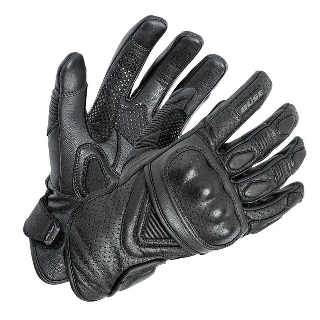 Gants Moto Cafe Racer Büse Noirs Taille 10 pour Route et Randonnée