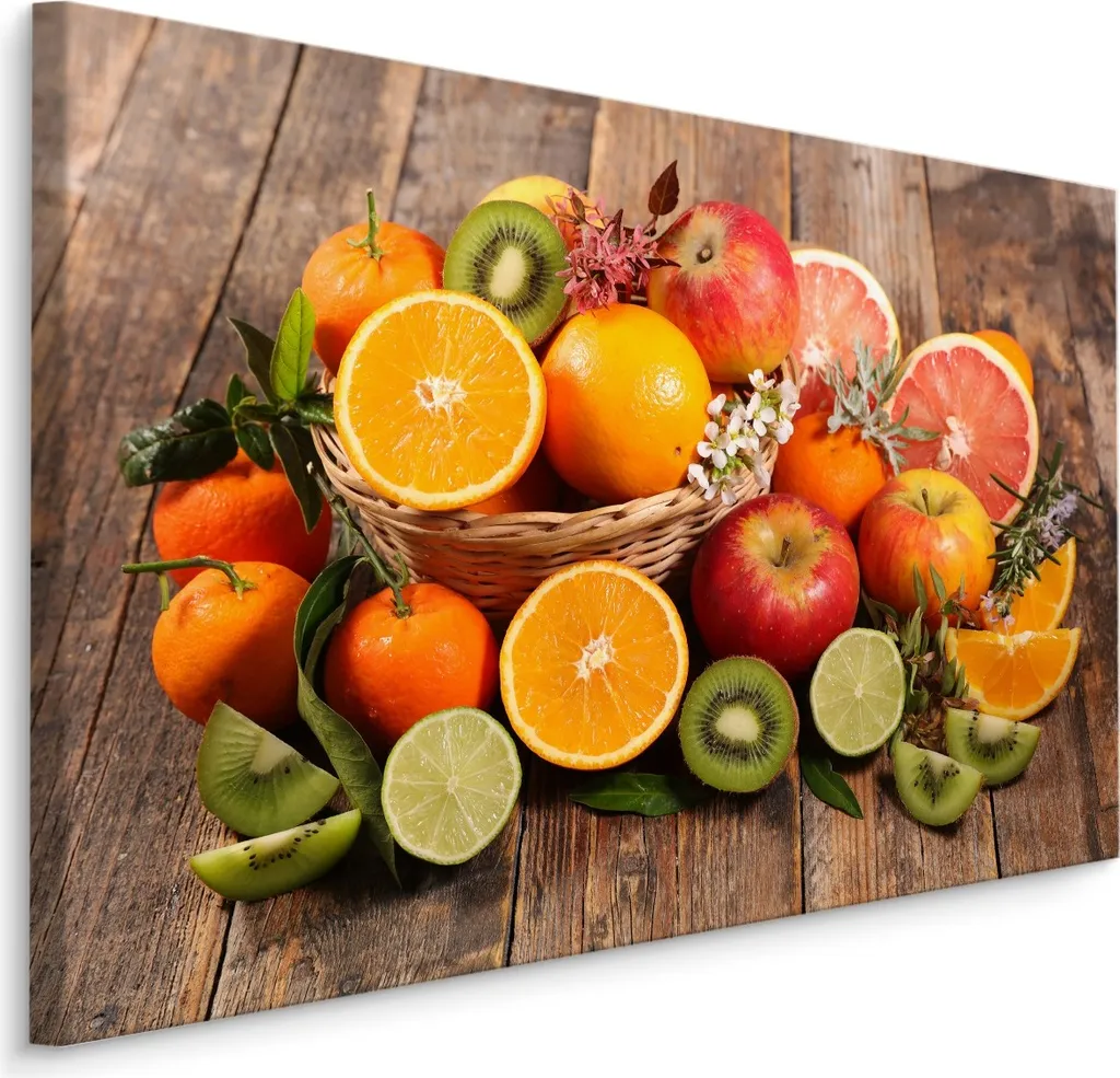 Poster XXL Frutta 100x70 su Tela - Arredamento Moderno Cucina e Bar