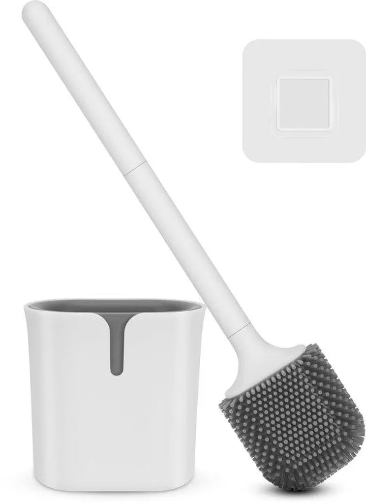 Porte-papier hygiénique mural sans perçage en silicone blanc et gris