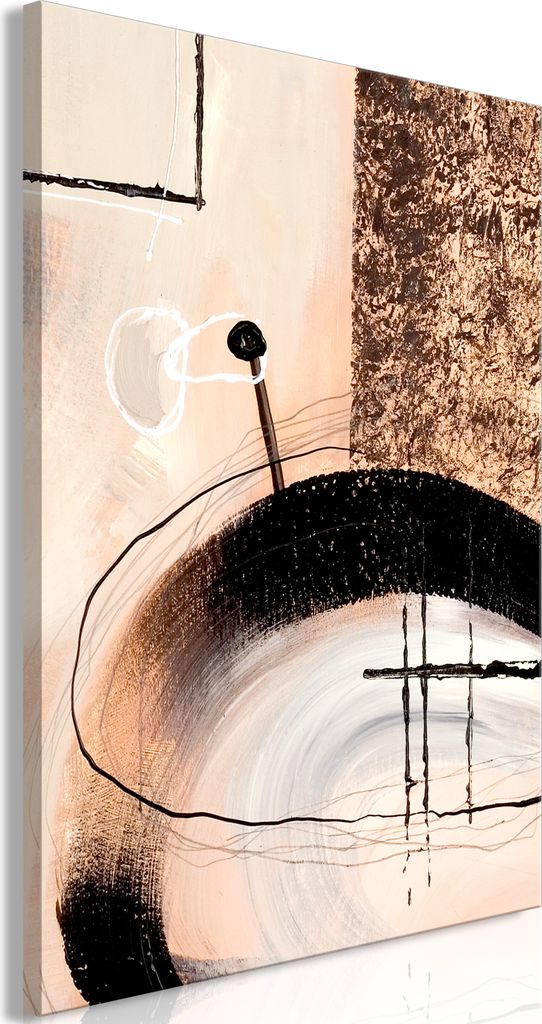 Vlies Leinwandbild - Art of Shapes (1-part) - Hand-Painted Abstract Artwork 40x60 cm Abstrakt a-A-0500-b-a