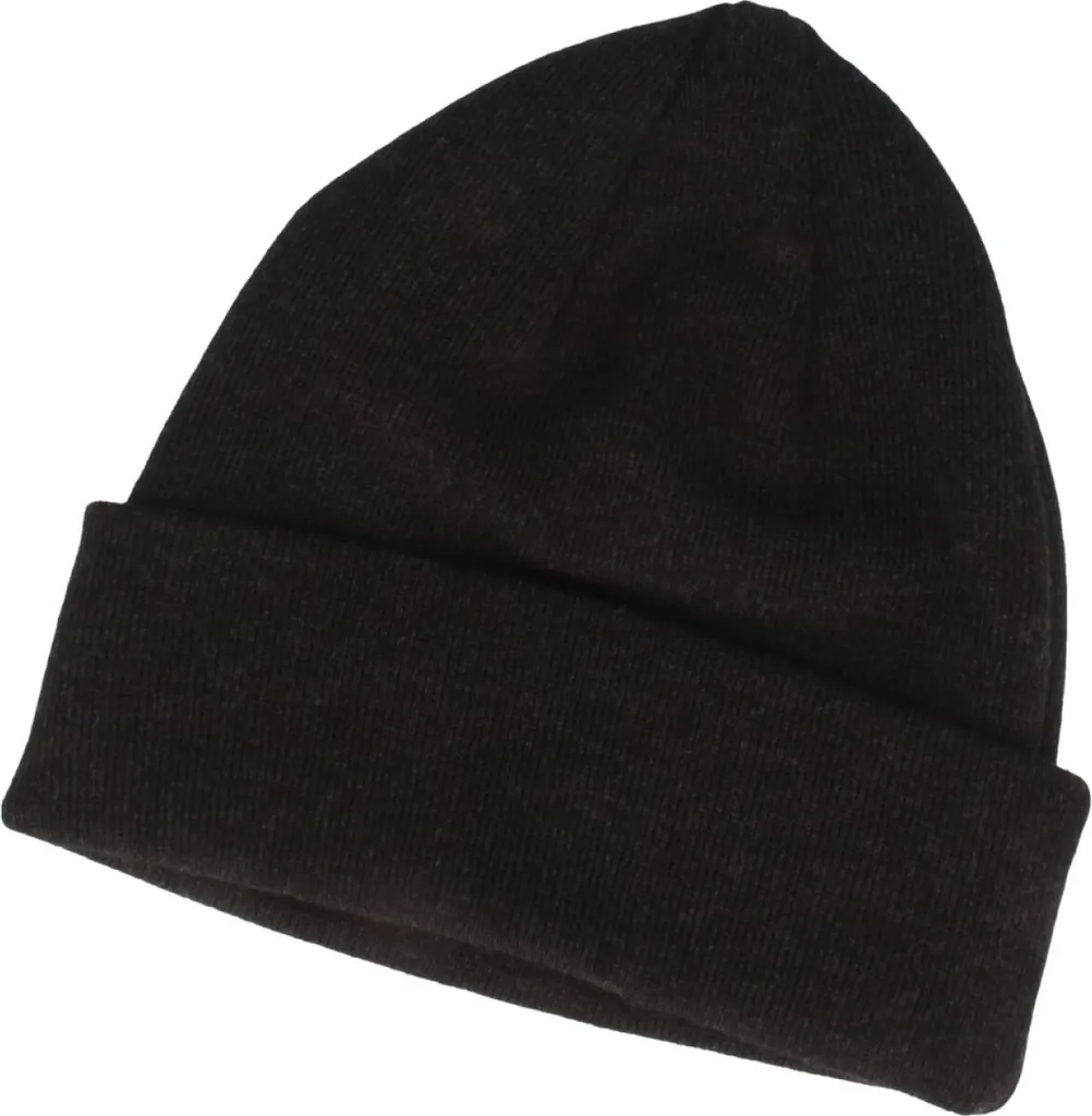 Cappello in maglia monocolore con risvolto di Hut-Breiter