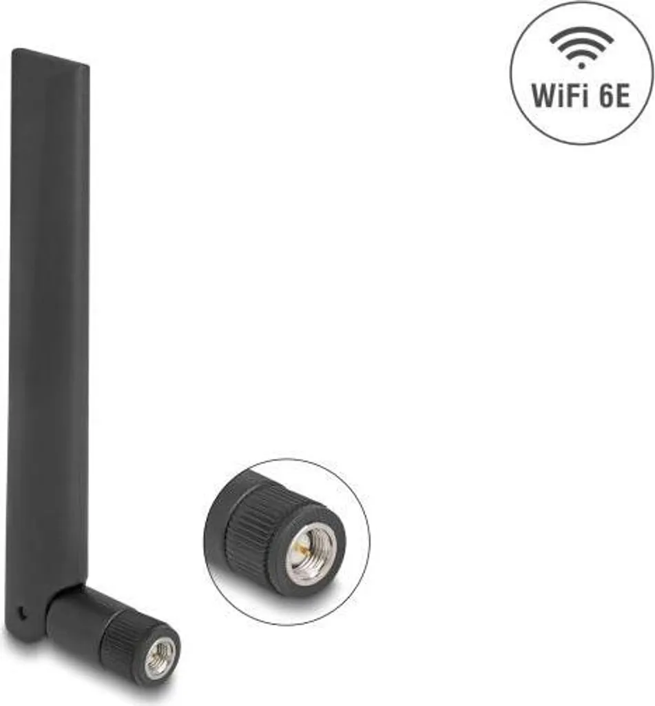 Antenne WLAN Omni WiFi 6E avec Connecteur SMA et Inclinaison Réglable
