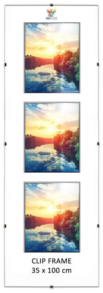 MG Design Cliprahmen 35 x 100 cm - rahmenloser Bilderrahmen Produktbild 