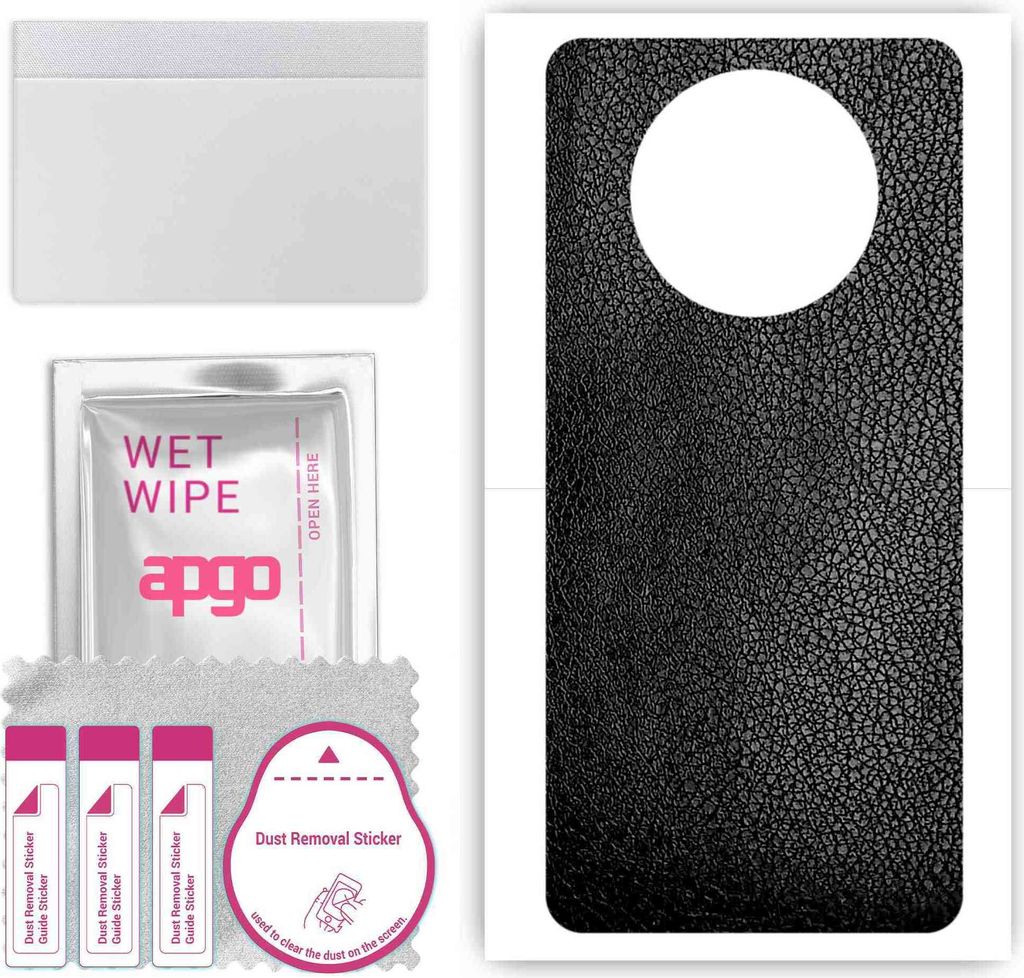 apgo Rückseite Schutzfolie, Skin, kompatibel mit Cubot Note 9, Hinten Displayschutzfolie aus Vinylfolie, kratzfest, einfache Montage - Schwarzes L...