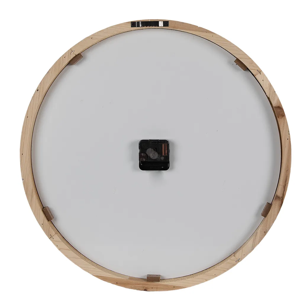 Grande Orologio 50cm Clayre & Eef Legno Bianco/Marrone per Arredo Casa - 2