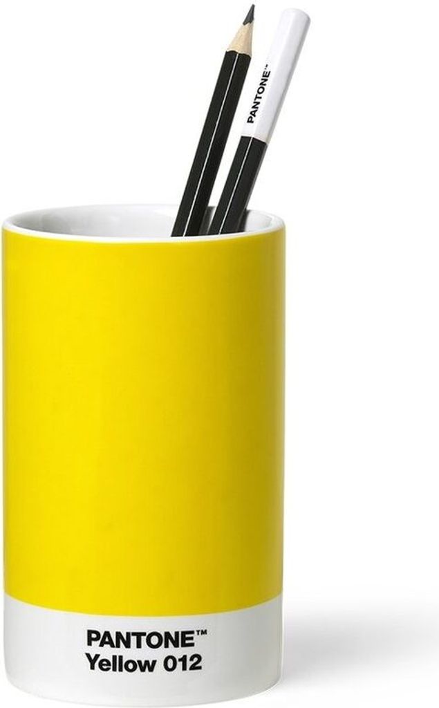 PANTONE Schreibtisch Organizer, Poruellan Stiftebecher, Farbe:Yellow 012