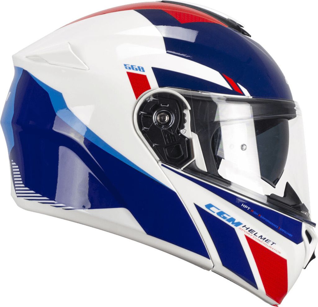 Modular Helm CGM 568S BER SPORT Weiß Blau Rot größe S
