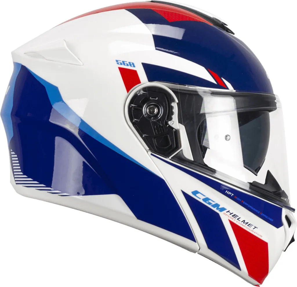 Casque Modulable CGM 568S BER SPORT Blanc et Rouge - Taille XXL Confort