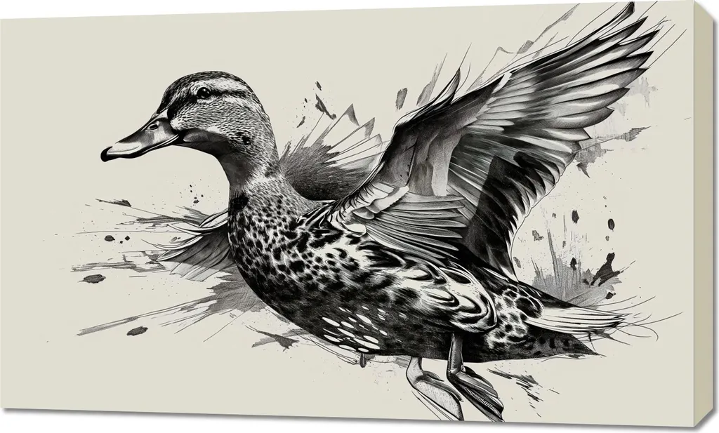 Décoration Murale Canards en vol 100x60 cm Tableau Impression XXL