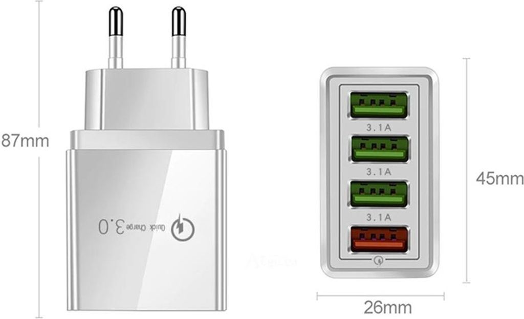 Verk 06262 Síťová nabíječka 4xusb quick charge 3.0 Obrázek produktu 3