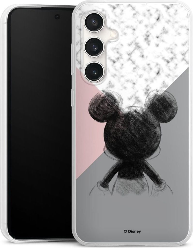 DeinDesign Slim Hülle für Samsung Galaxy S23 FE Silikon Case Ultra Dünn Handyhülle Disney Marmor Mickey Mouse